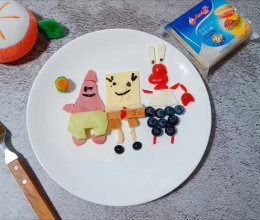 #pick哪种真芝味-爆浆流心#海绵宝宝拼盘的做法