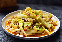 花菜炒五花肉的做法