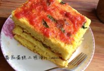 超有料的番茄味蛋糕三明治#全民赛西红柿炒蛋#的做法