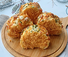 #美味开学季# 【早餐】经典香葱肉松面包卷的做法