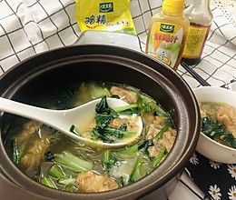 暖暖的砂锅酥菜煲的做法