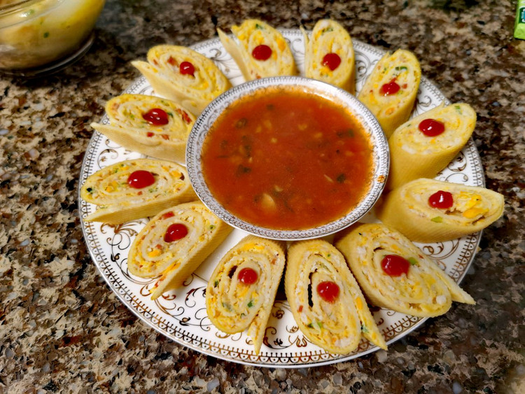 玉米鸡肉豆皮卷的做法