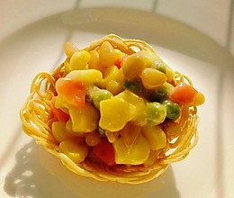 松仁玉米盏#趣味挤出来，及时享美味#