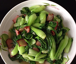 腊肉炒青菜的做法