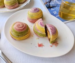 彩虹螺旋酥，层层起酥，吃一口唇齿留香！的做法