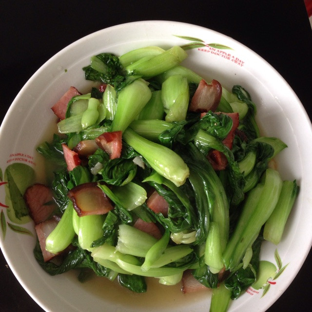 腊肉炒青菜的做法