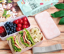#monbento为减脂季撑腰#黑金全麦吐司便当的做法