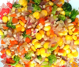 西兰花炒玉米的做法