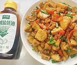 #家乡年味 鲜才够味# 鸡胸肉炒面筋的做法