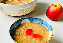 #皇后红玫瑰花式做法#肉粽苹果粥的做法