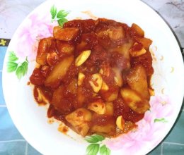 少油西红柿烧茄子酸甜可口的做法
