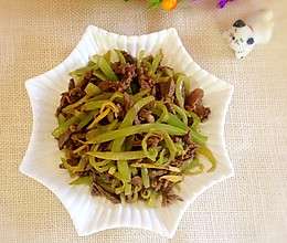 莴笋炒牛肉丝的做法