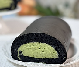 黑金抹茶瑞士卷的做法