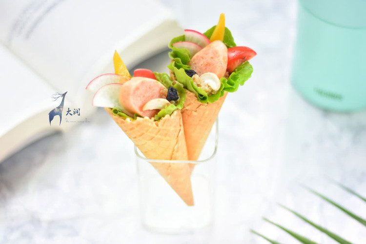 三文鱼肠黎麦雪糕的做法