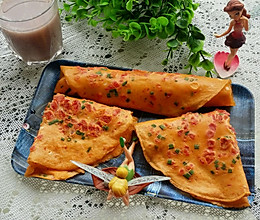 西红柿鸡蛋煎饼的做法