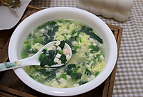 #放假请来我的家乡吃#菠菜虾仁蛋花汤的做法