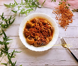 #肉食者联盟#虫草花蒸鸡腿的做法