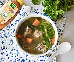 #鸡汁入家宴 感恩正当“食”#清燥润肺西洋菜胡萝卜猪脊骨汤的做法
