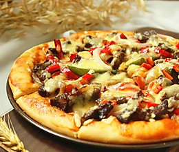 黑椒牛肉披萨#有颜值的实力派#的做法