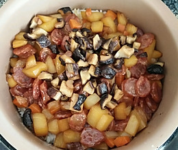 腊肠焖饭的做法