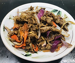 孜然炒羊肉卷的做法