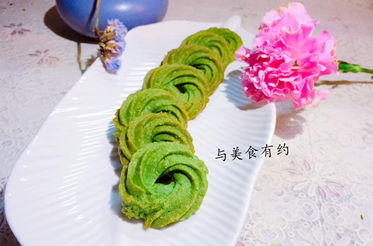抹茶淡奶油曲奇的做法