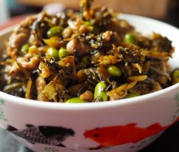 下饭神菜—雪菜毛豆炒肉丝的做法