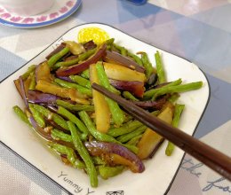 #冬季滋补花样吃法#超下饭的茄子炒豆角的做法