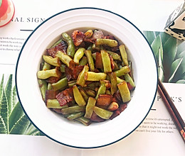豆角炒肉的做法