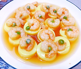 日本豆腐蒸虾仁的做法