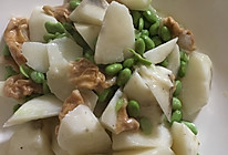 山药毛豆炒油面筋的做法