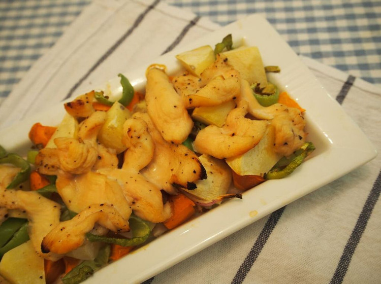 没有油烟的美味——鸡胸肉烤时蔬的做法