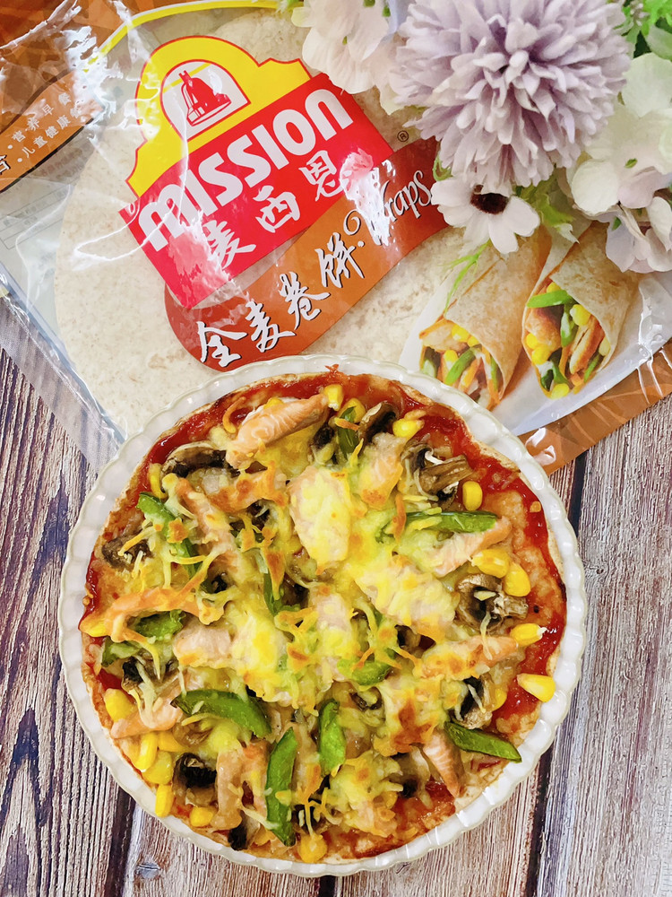 三文鱼薄底披萨的做法