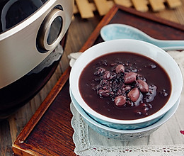 黑米花生红豆粥的做法