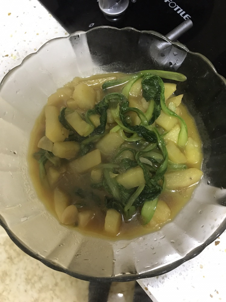 小白菜炖土豆的做法