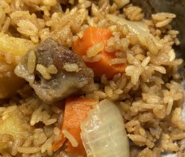 #精致一人食#十分钟午饭电饭锅咖喱牛肉饭的做法