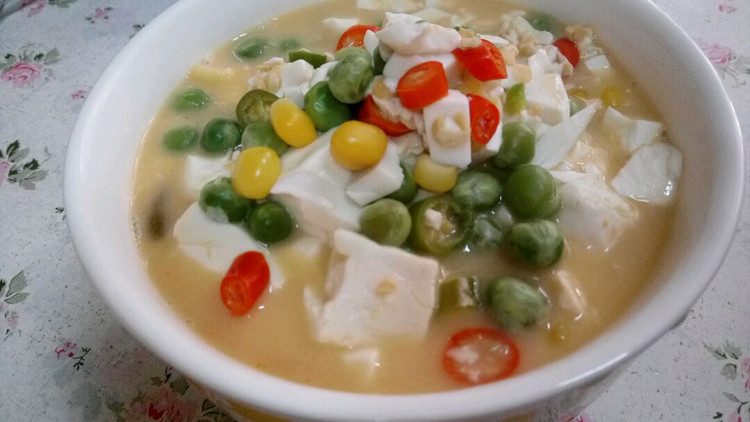 豌豆笃豆腐的做法