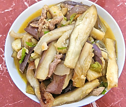 茄子辣椒炒肉的做法