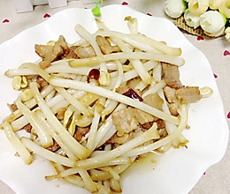 花生芽炒肉的做法