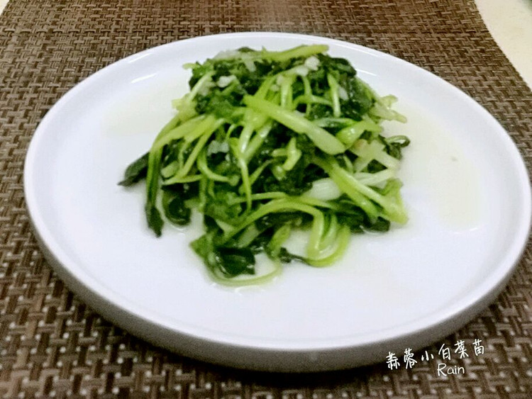 蒜蓉小白菜苗的做法