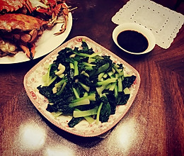 蒜香菊花菜的做法