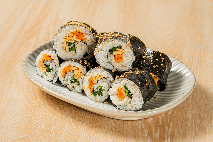 健康食谱#迷你紫菜包饭的做法