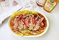 #鸡汁入家宴 感恩正当“食”#娃娃菜蒸咸肉的做法