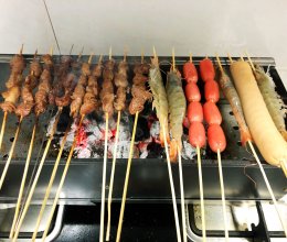 家庭烧烤 烤炉羊肉串的做法