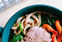 减肥全麦牛肉鲜虾面的做法
