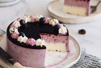多重口感蓝莓冻芝士慕斯蛋糕｜切块蛋糕的做法