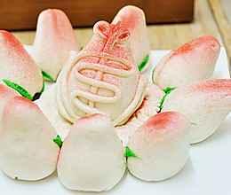经典复刻：新年/祝寿寿桃豆沙包的制作技巧（年菜必备）的做法