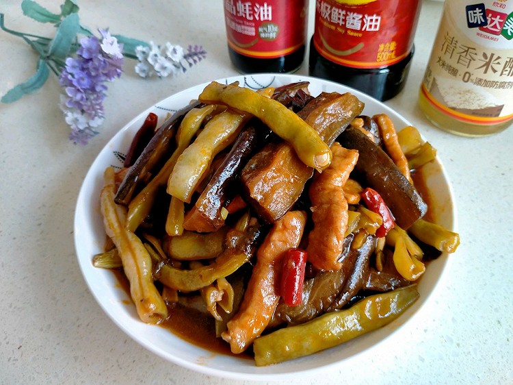 鱼香茄子豆角的做法
