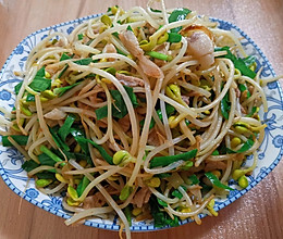 黄豆芽炒肉丝的做法