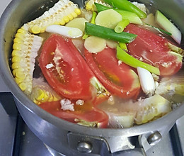 番茄玉米猪肝汤的做法